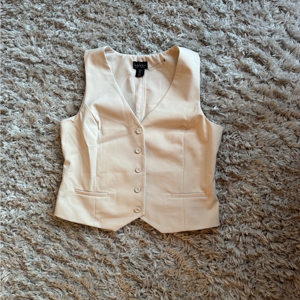 Cream Button-Up Vest